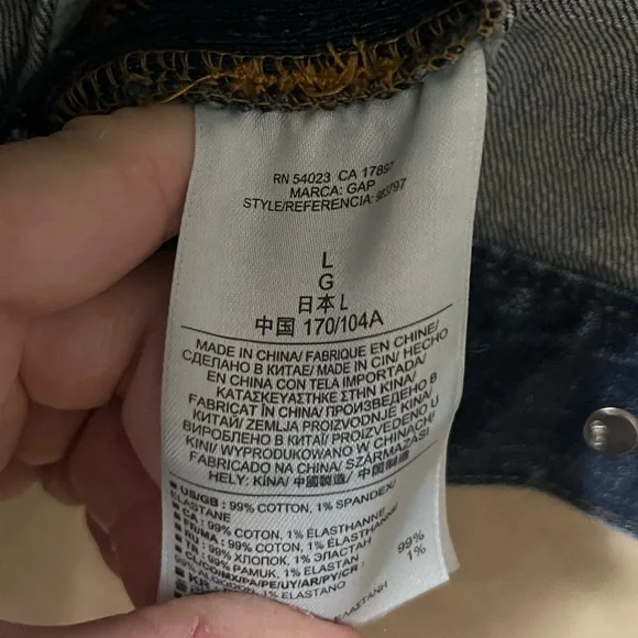 Gap Maternity 1969 icon medium wash denim button up jacket classic timeless - Picture 10 of 11